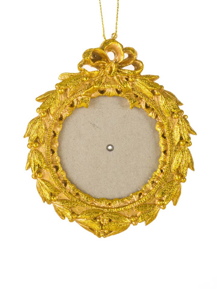 NOUVEAU-Ornement de Cadre Photo Couronne Dorée avec Couvercle en Verre pour la vente par Starlight Collection