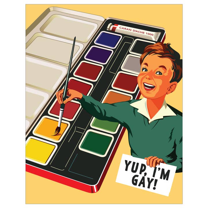 Fridgedoor - Wholesale Magnet - 2.5'' x 3.5'' Yup, I'm Gay! Painter Boy Magnet