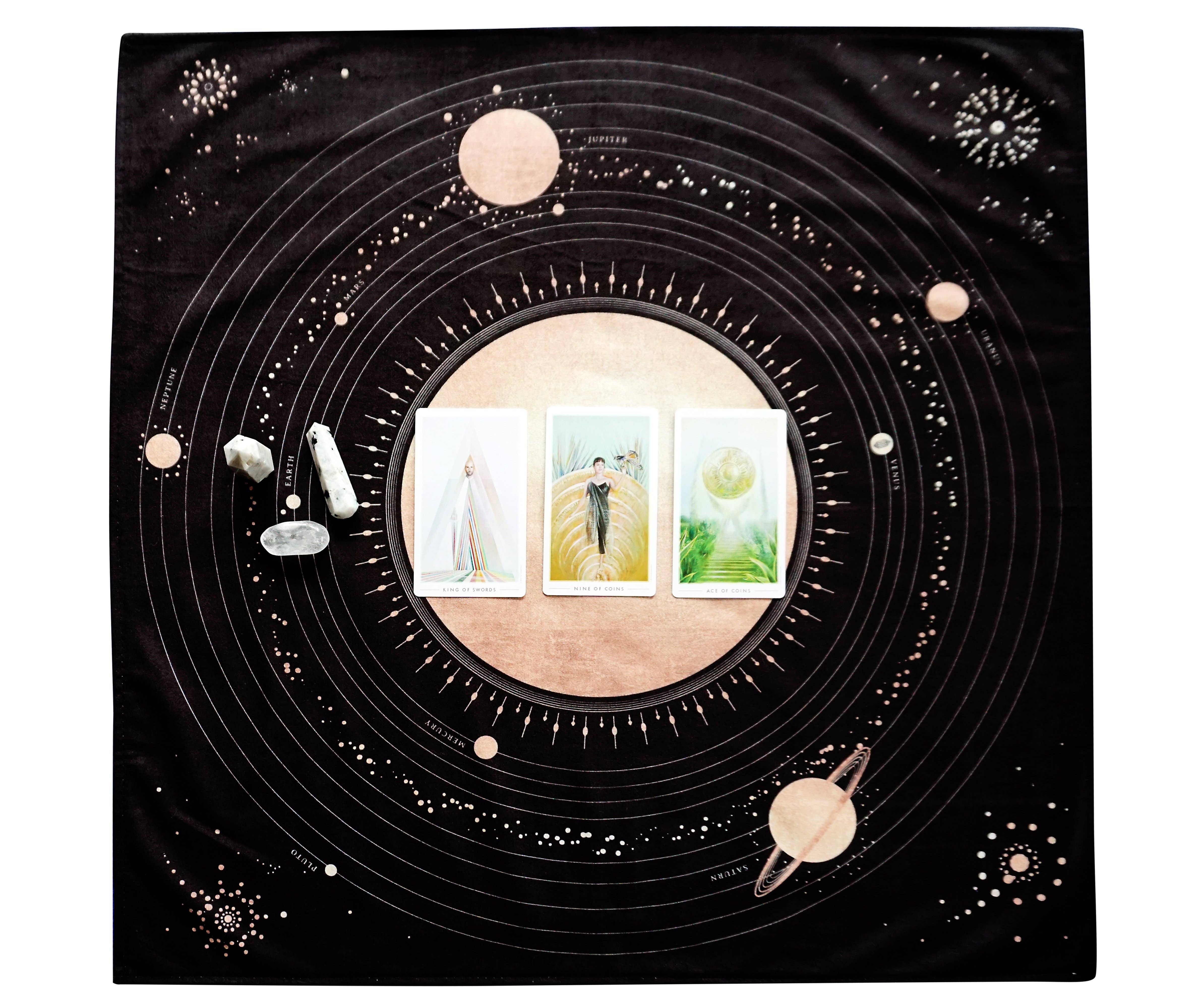 Hidden Crystal Tarot - Wholesale Tarot Cards - Solar System Tarot Cloth1