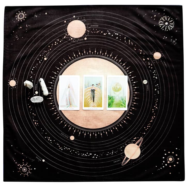 Hidden Crystal Tarot - Vente Cartes de tarot - Tissu de tarot du système solaire1