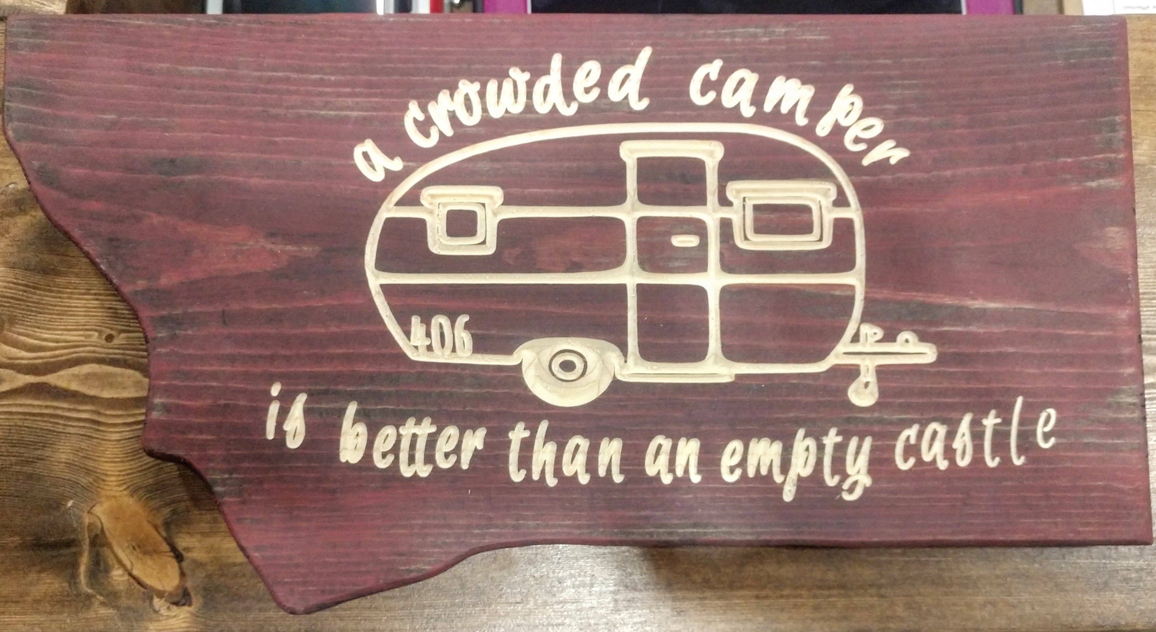 Knotty Pine Woodworks – Großhandel Schilder – Überfüllter Camper - MT-Form2