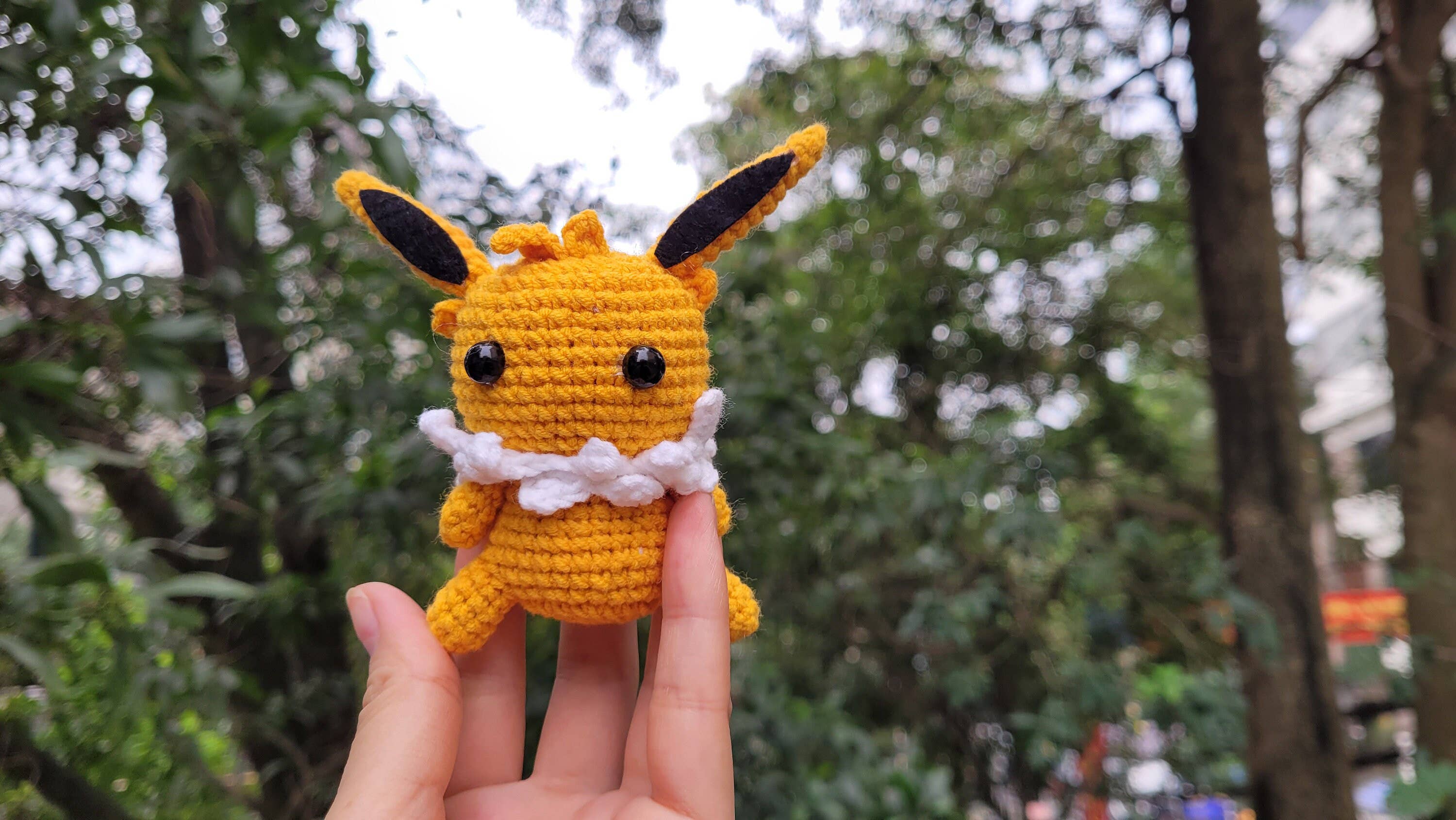 Anh2 LTD - Vente Peluche – enfant et bébé - Peluche Pikachu au crochet, mini porte-clés peluches7