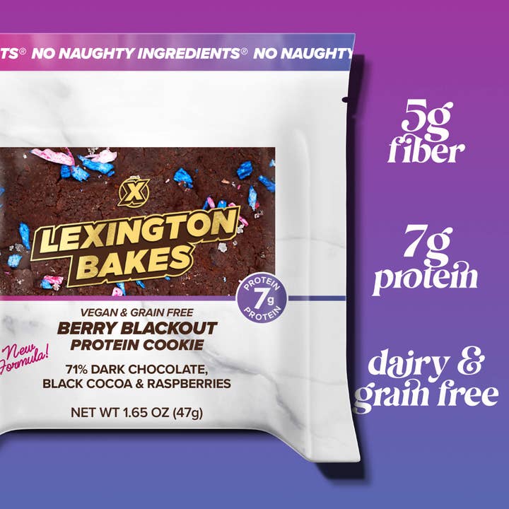 Berry Blackout Protein Cookies • 6 Pack for wholesale by LEXINGTON BAKES