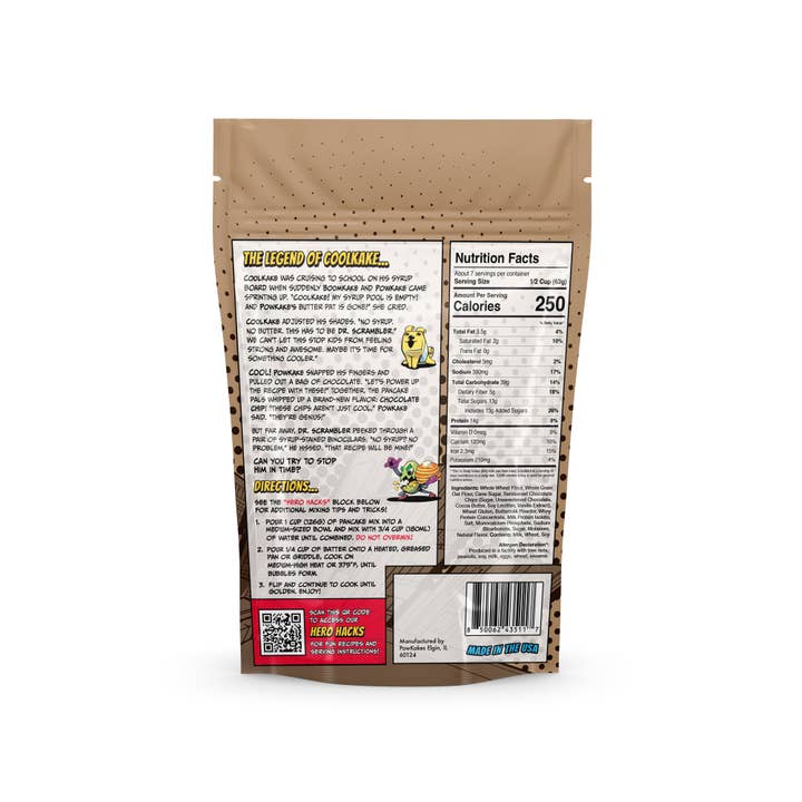 PowKakes - Wholesale Pancake Mix - POWKAKES Protein Pancake Mix and Waffle Mix, Chocolate Chip1