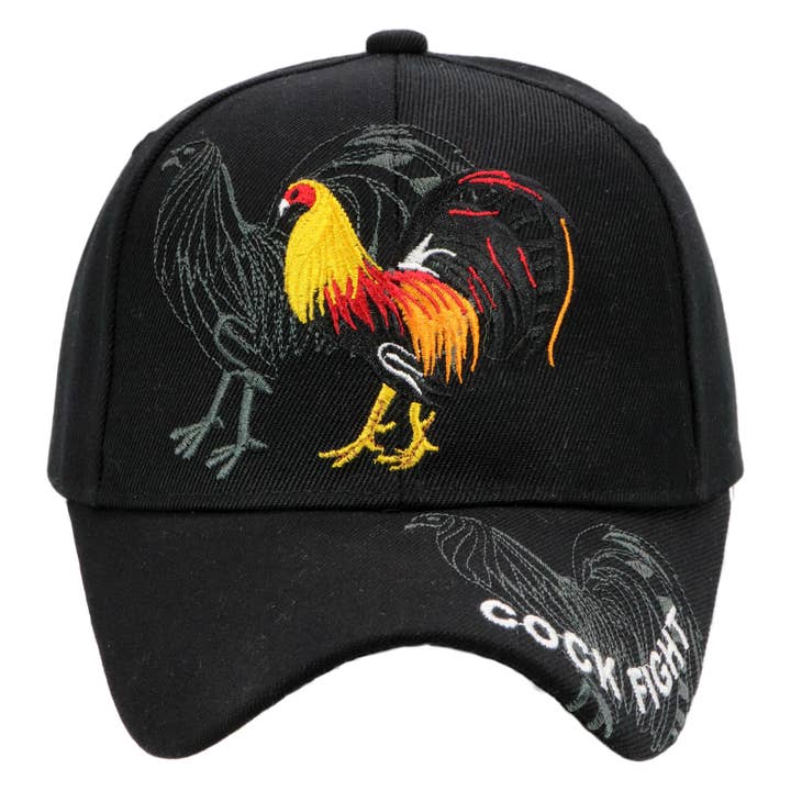 Cap Zone - Wholesale Baseball Cap - Unisex - Rooster Cockfighting Acrylic Baseball Cap1