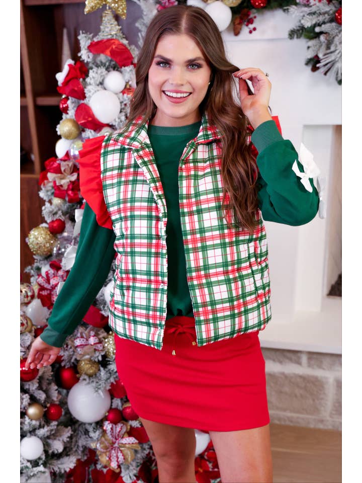 Plaid Doudoune à carreaux classique de Noël en vente sur Faire8