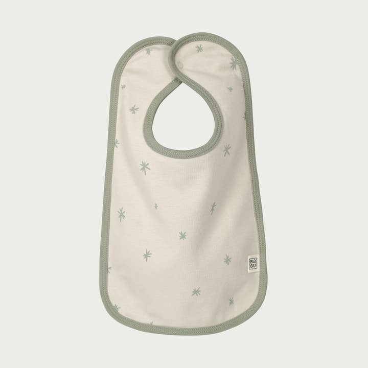 Babu - Wholesale Bib - Baby - Organic Cotton Bib - Sage Star0