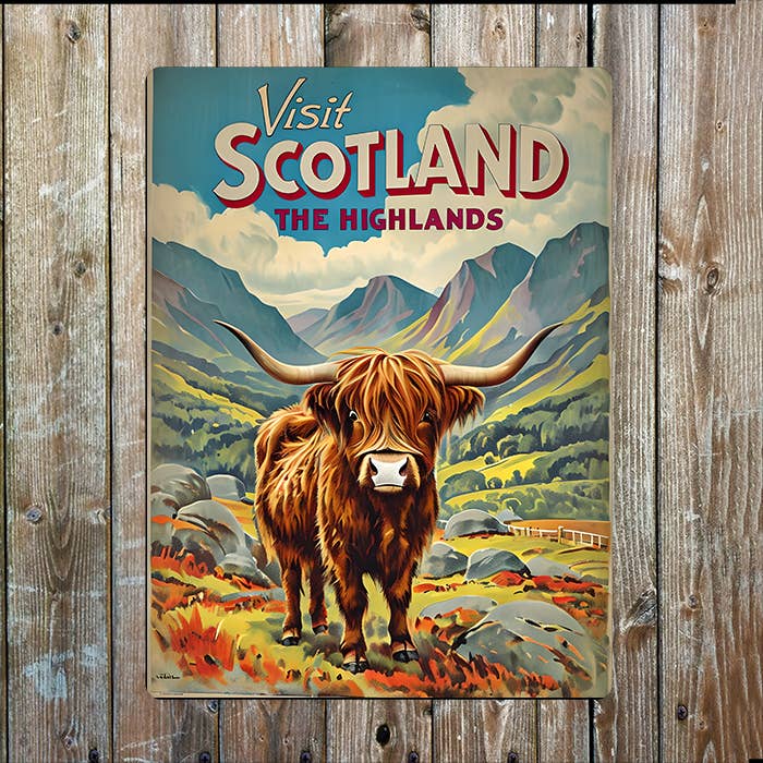 Besuchen Sie die Highlands | Schottisch, Schottland | Metallschild-Plakette für den Großhandel von The British Metal Signs Company