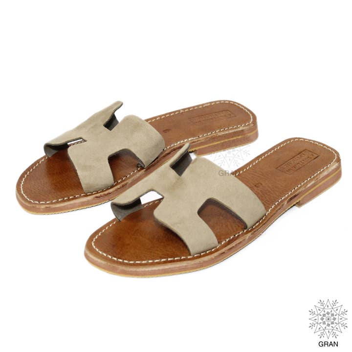 Gran Wholesale - Wholesale Sandals - Women's - Premium Suede Leather Slippers for Summer, Leather Sandals.7