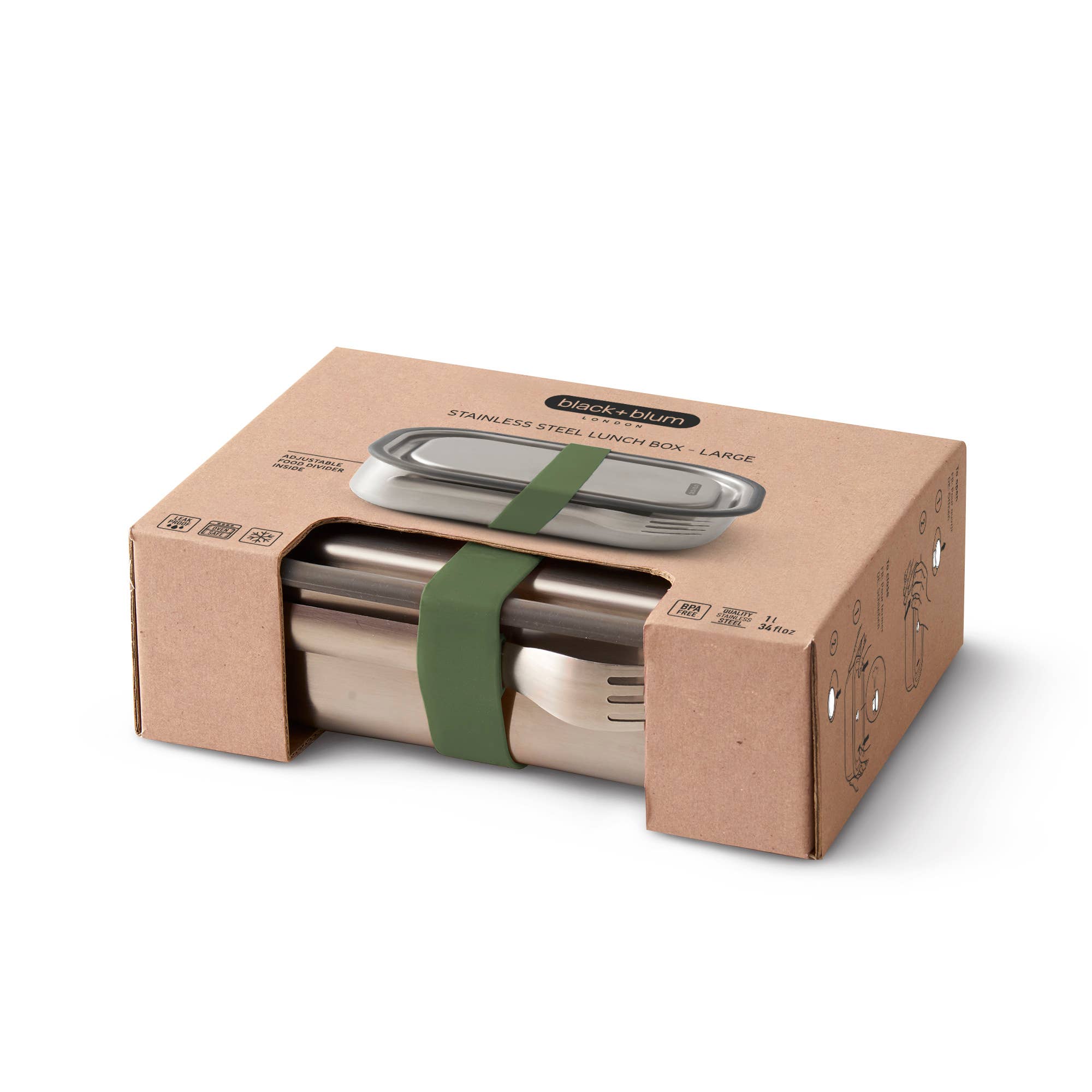 Black+Blum – wholesale Lunch bag/box – Lunch Box - Leak Proof Stainless Steel Lunch Box Large3