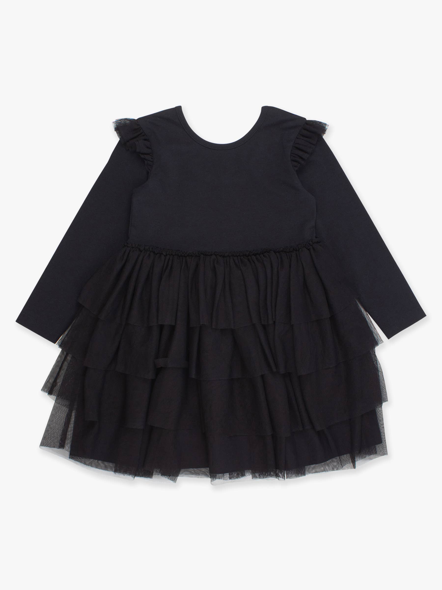 Girls Black Flutter Tulle Long Sleeve Twirl Dress
for wholesale on Faire
