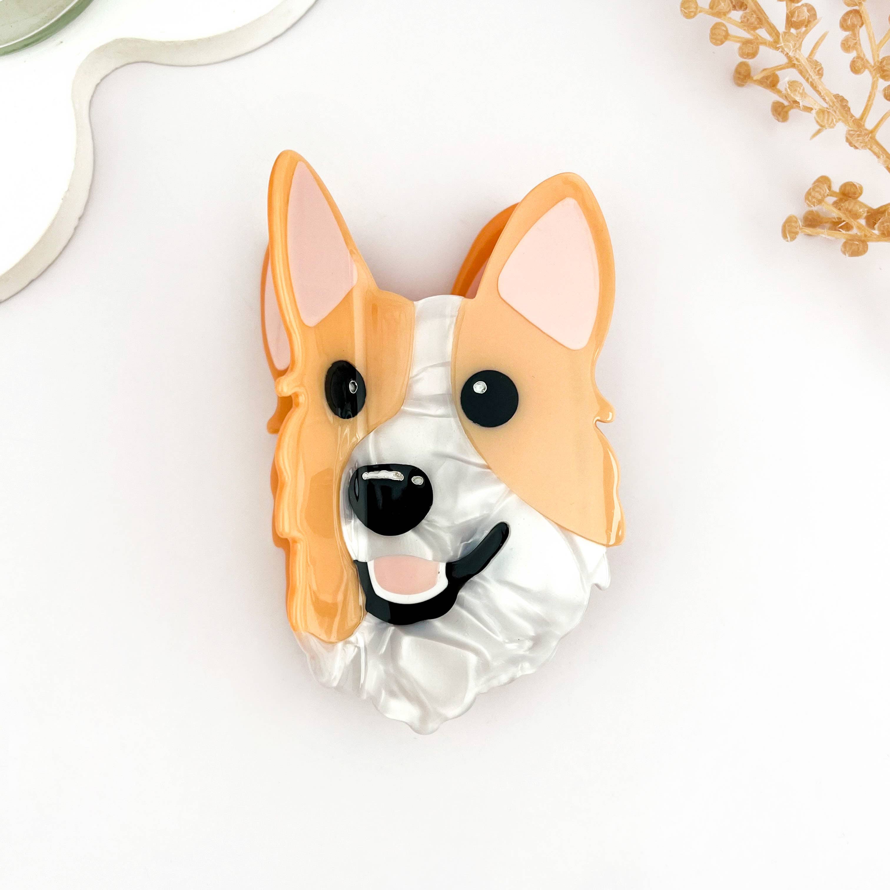 mildstyles - Wholesale Hair Clip - Women's - Cute Corgi Dog Hair Clip Acetate Animal Claw Clip5
