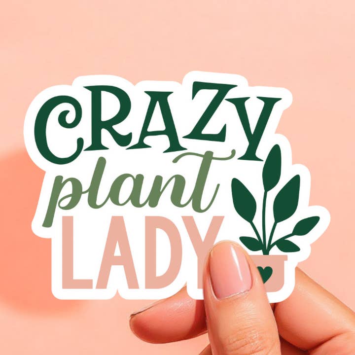 Midnight Dahlia Studio - Wholesale Sticker - Crazy Plant Lady Sticker | Cute Tumbler Sticker For Women0