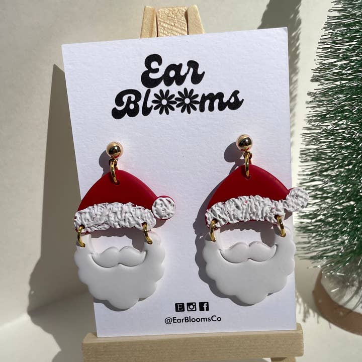 Santa Earrings for wholesale by EarBlooms Co.