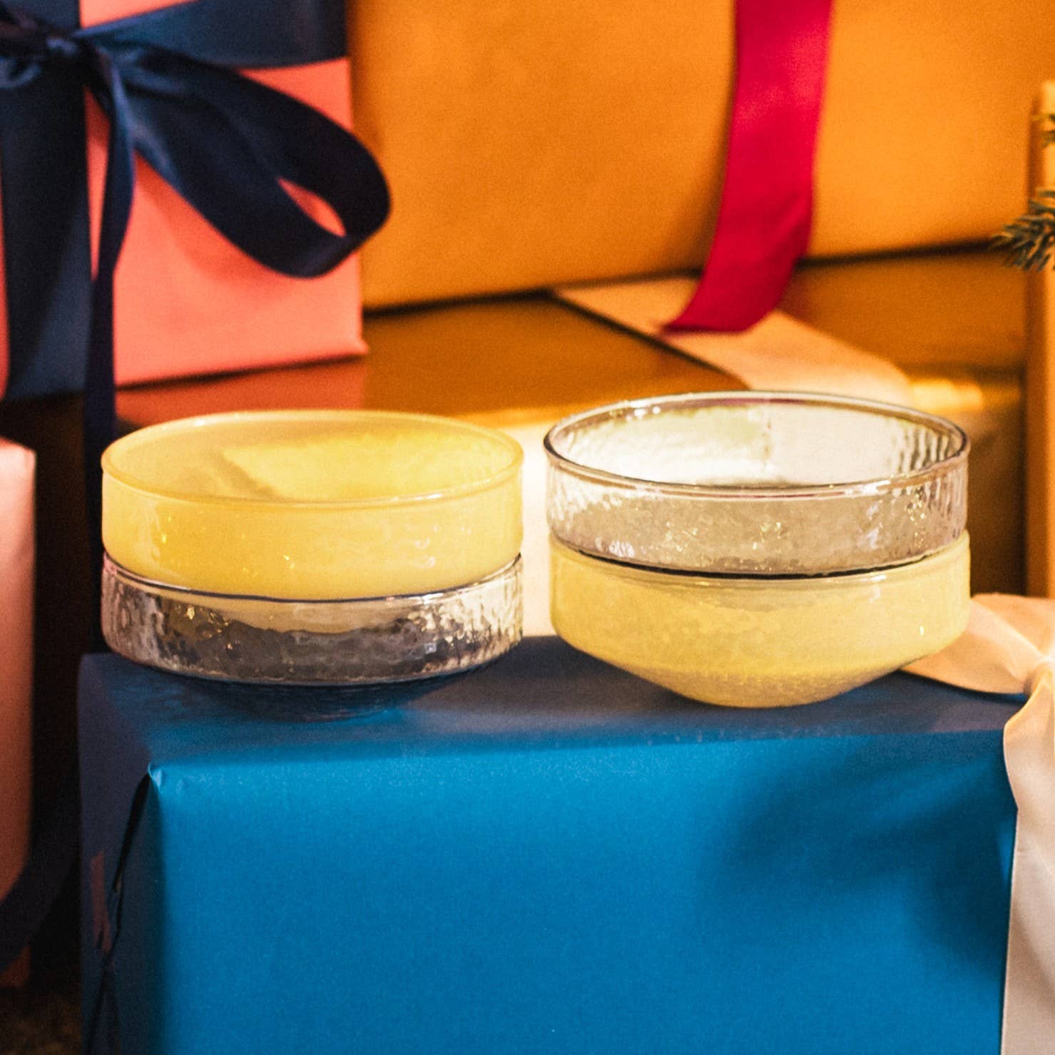 Brût Home and Glassware – wholesale Serving bowl – Bowl Claude | set of 4 | blue / topaz5