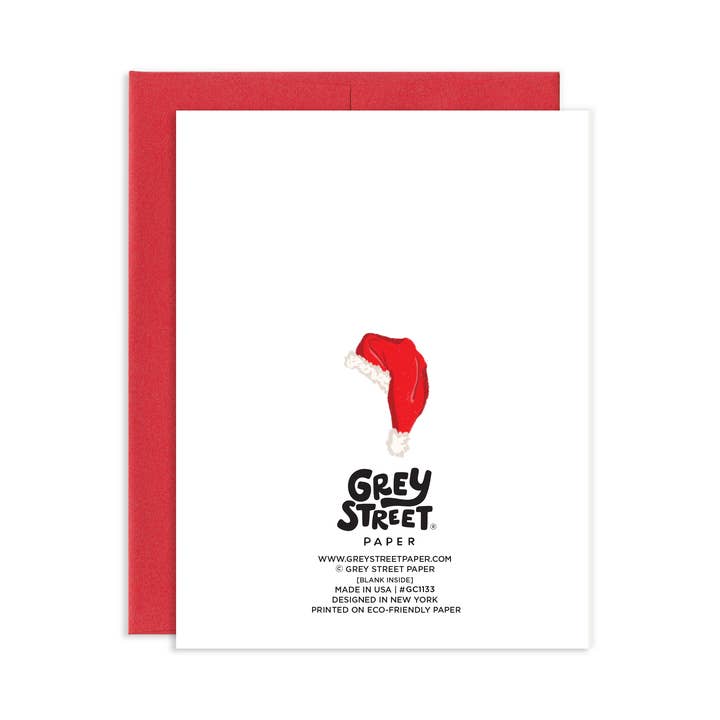 Grey Street Paper - Wholesale Christmas Card - Dog Wrapped In Christmas Lights - Christmas Greeting Card1