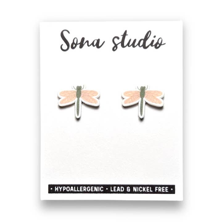 Orecchini libellula per la vendita all'ingrosso da parte di Sona Studio