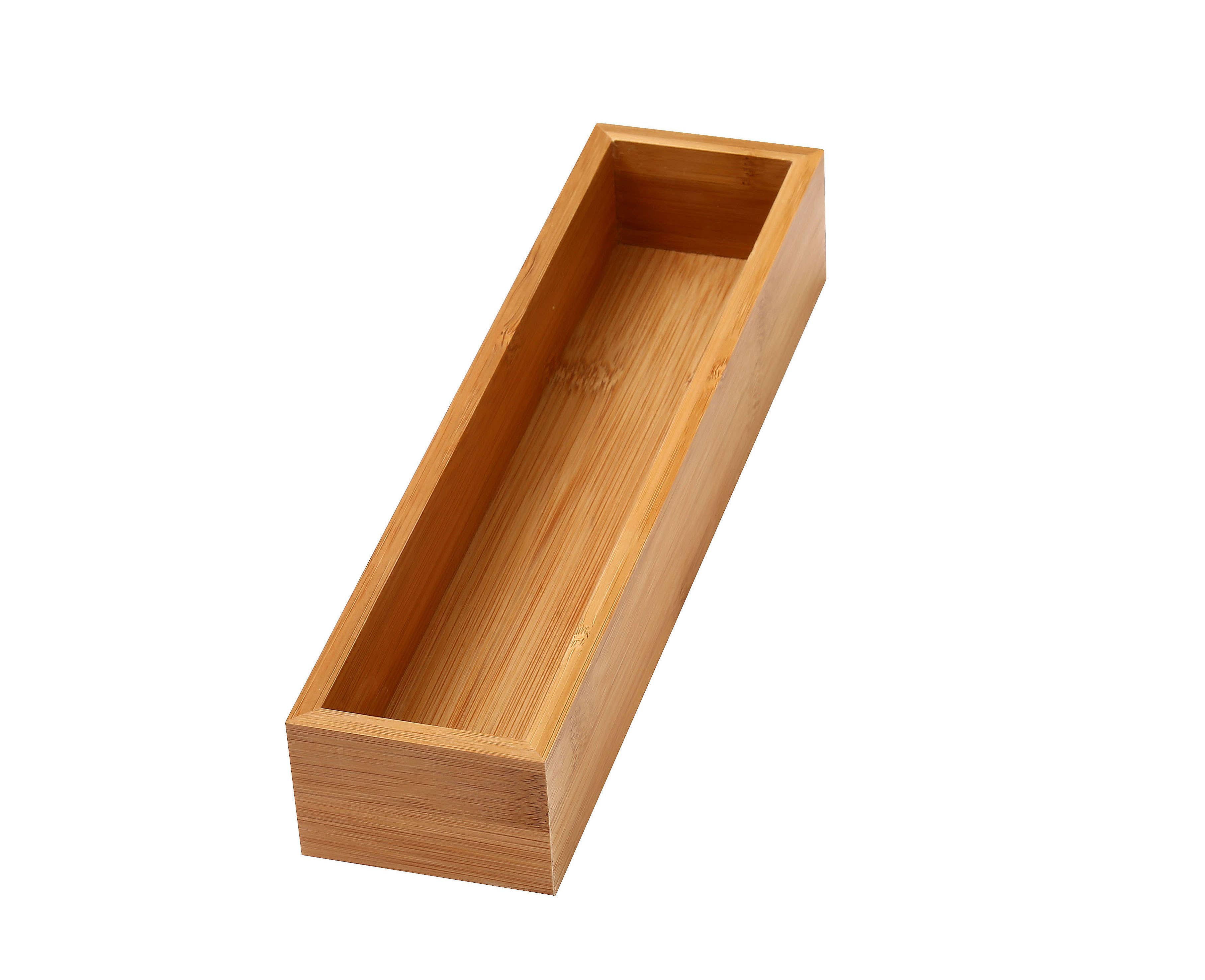 YBM HOME INC. - Wholesale Drawer Organizer - Bamboo One-Compartment Drawer Organizer In 9 Sizes1