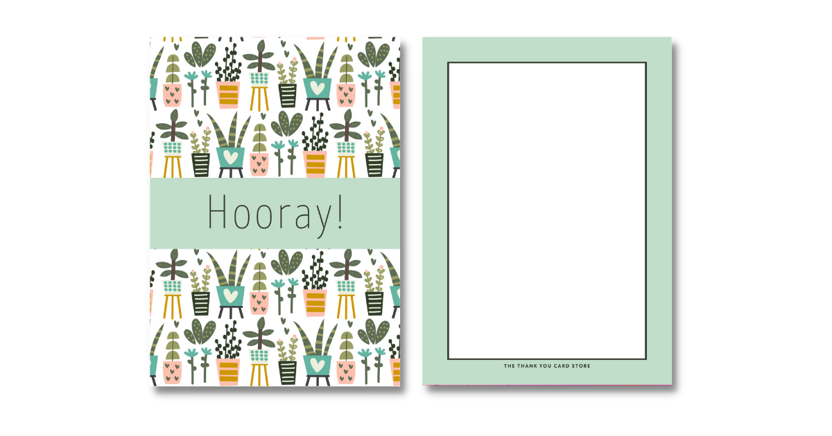 The Thank You Card Store – wholesale Inflyttningskort – Hurra Hus Växter Inflyttning Gratulationskort2