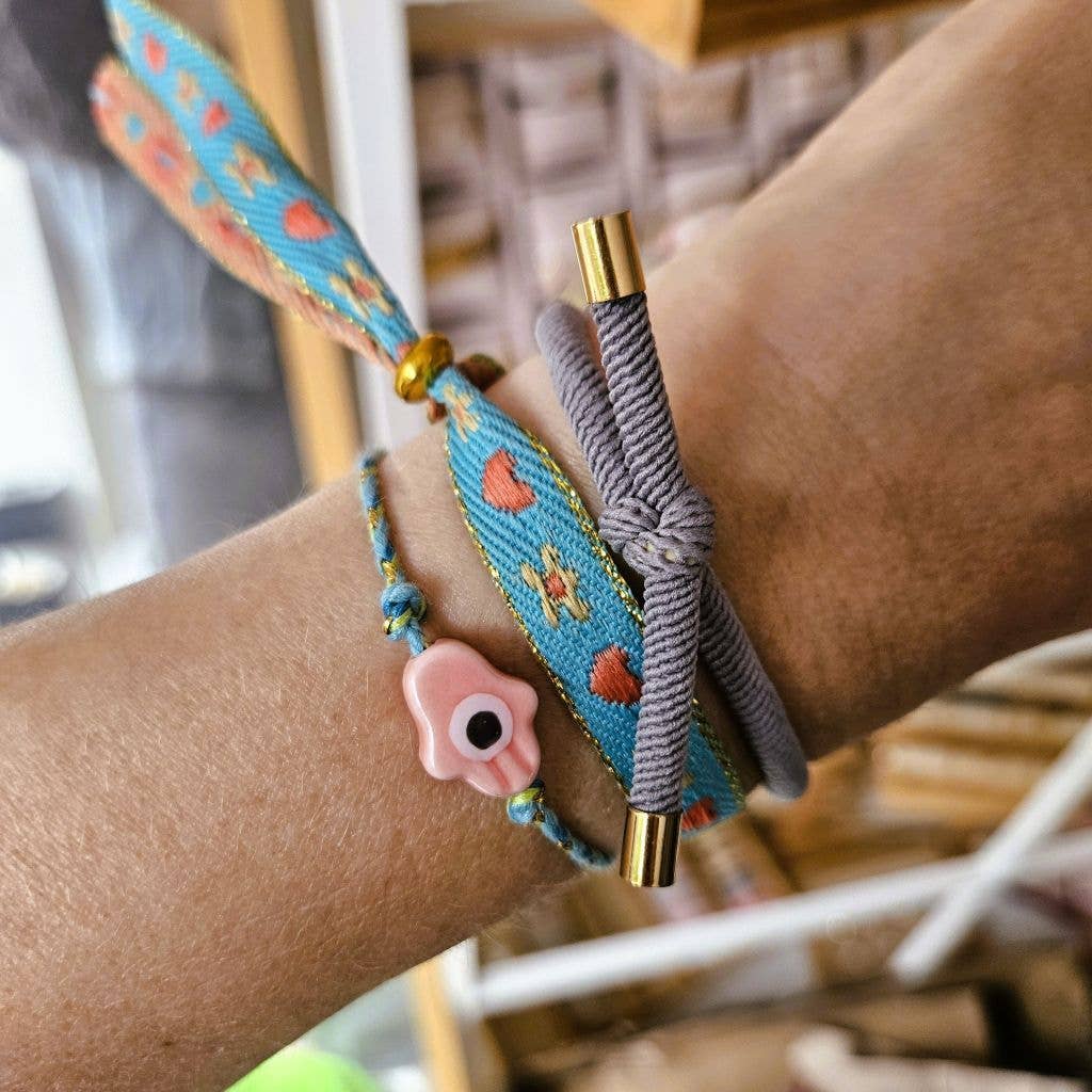 Ibiza Boutique - Vendita all'ingrosso Elastico per capelli - Fascia per capelli elastica grigia a nodo2