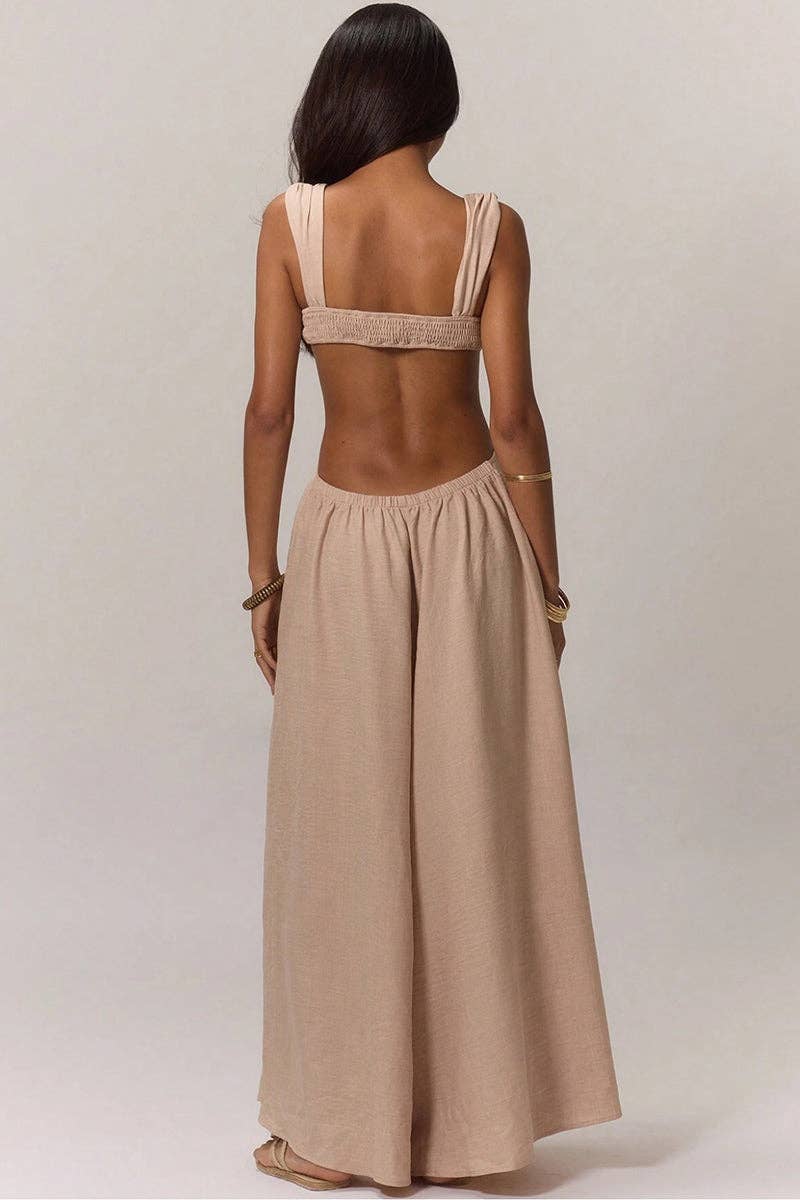 Mccolin - Wholesale Jumpsuit - Women's - Cutout Jumpsuit with Flowing Skirt5