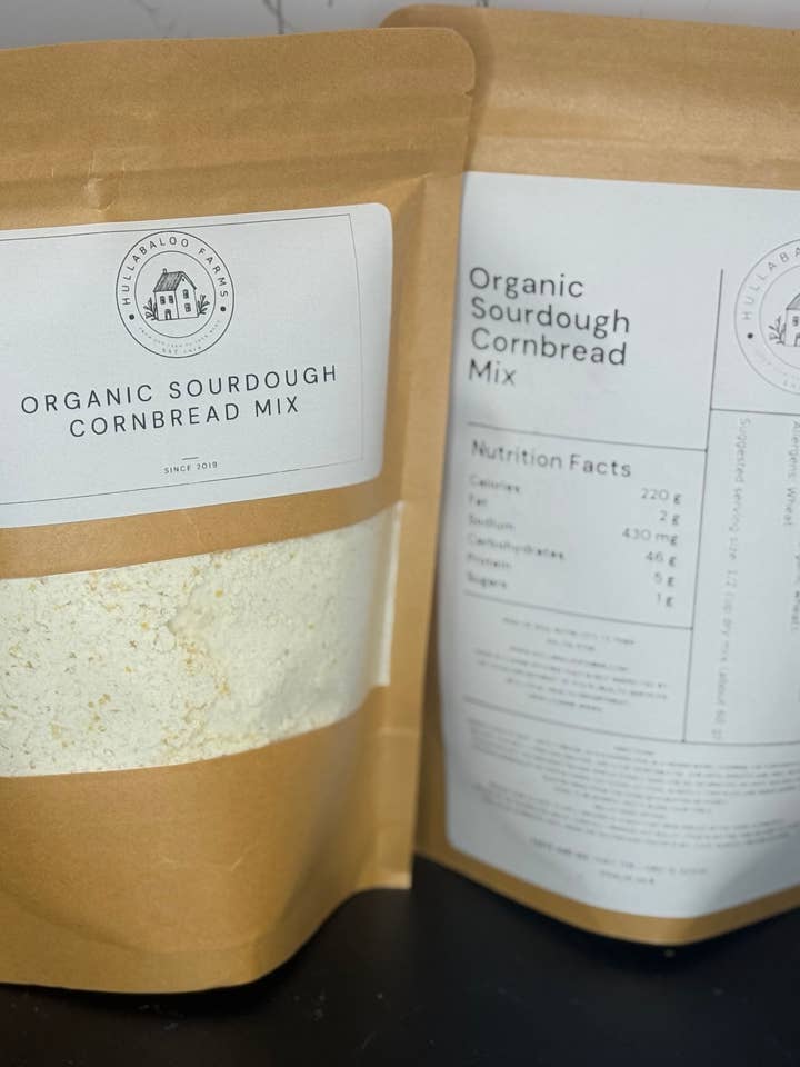 Organic Sourdough Cornbread Mix for wholesale by Hullabaloo Farms