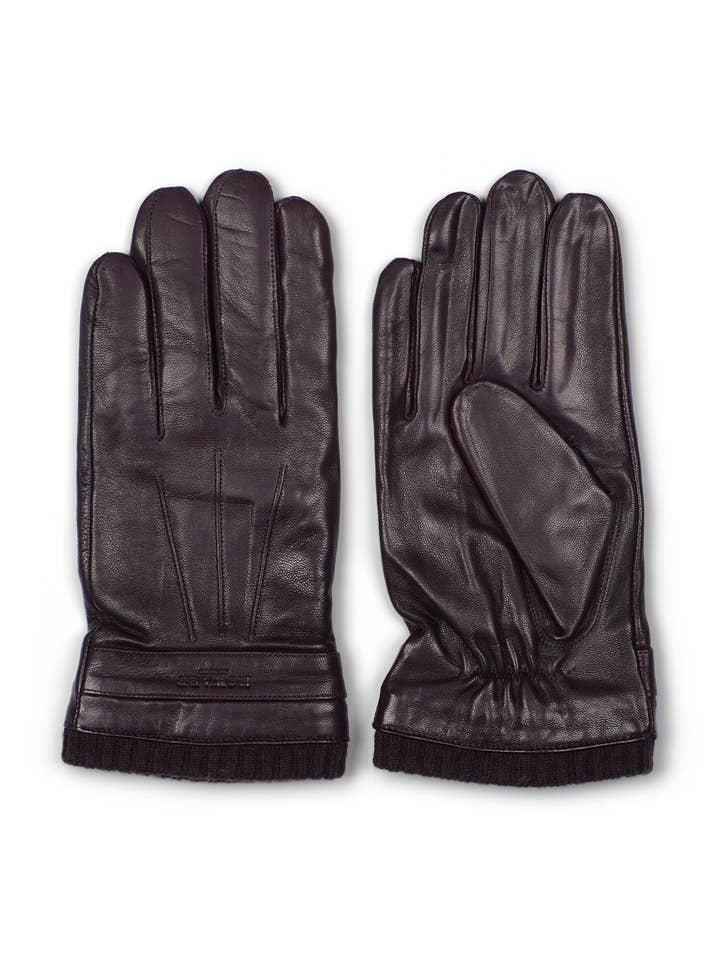 Leather Gloves Fred Dark Brown for wholesale by Howard London