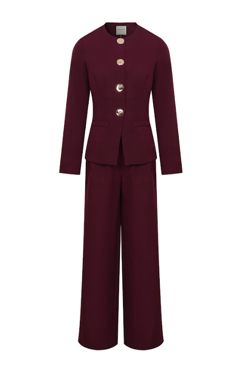 RIVIR – Engroshandel Habitter – til kvinder – Serenity Structure Vævet Langærmet Vest & Bukser Sæt16