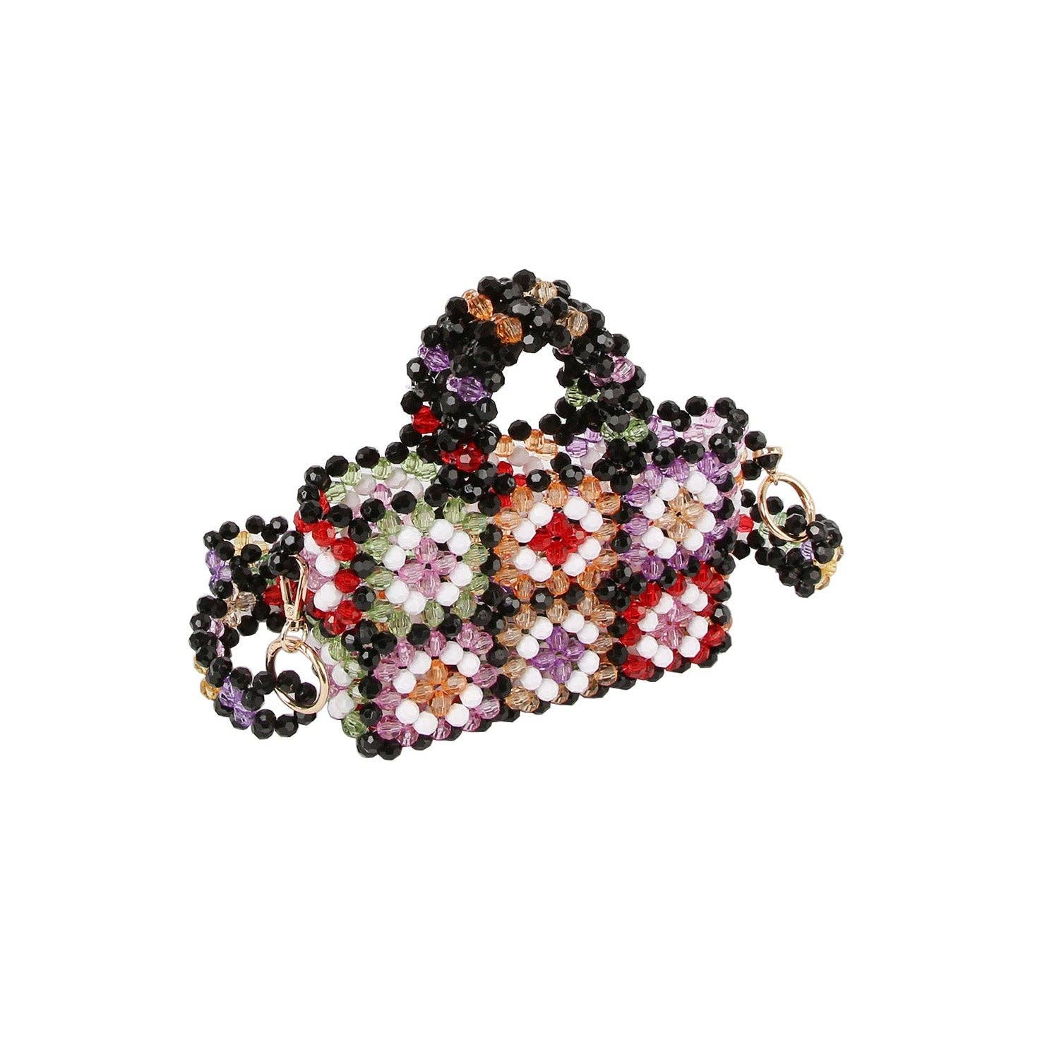 Multi Floral Patchwork Beaded Mini Tote for wholesale on Faire1