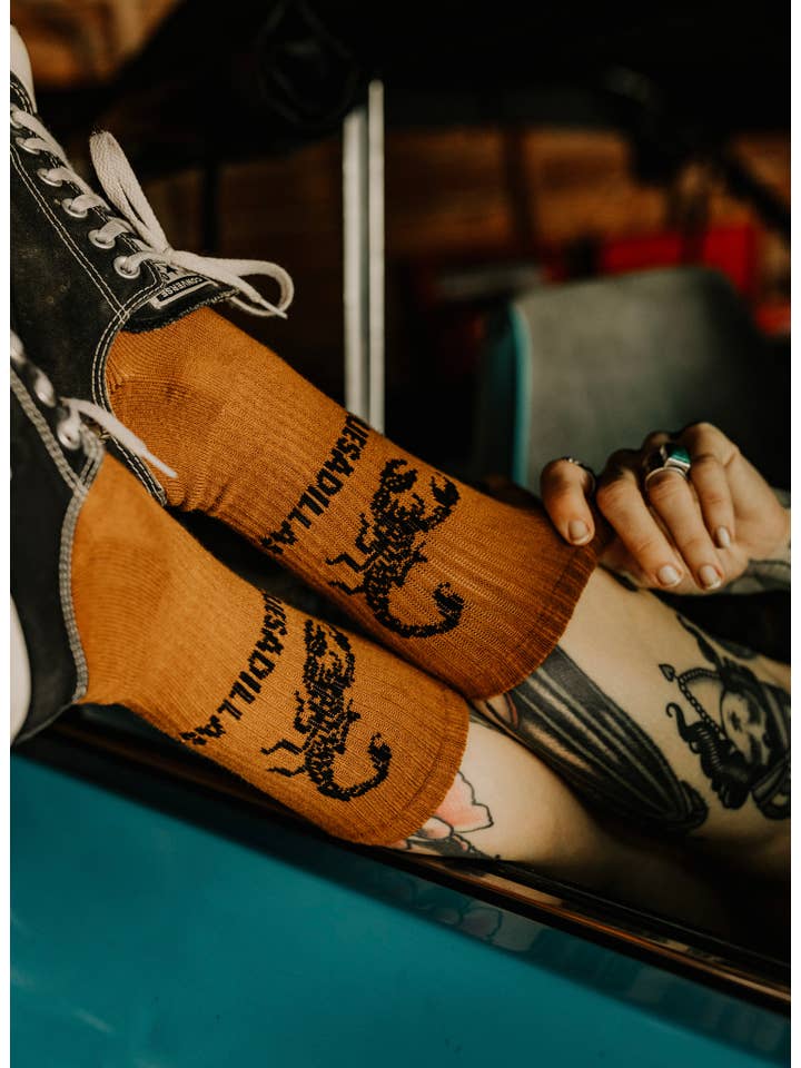 Pyknic - Wholesale Socks - Unisex - Quesadillas Socks, Western Comfy Crew Socks