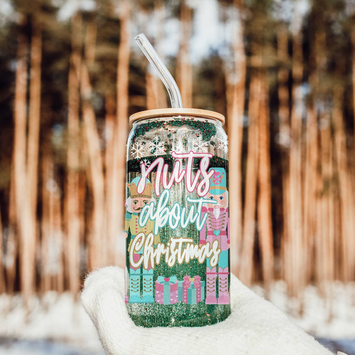 Gia Roma - Wholesale Drinking Glass/Cup - Vintage Christmas Glass Cups with Straw, Kitchen Decoration10