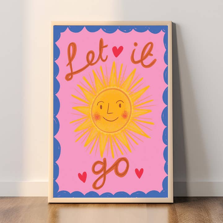 Släpp det, Leende sol A4 utskrift för wholesale av Memelou