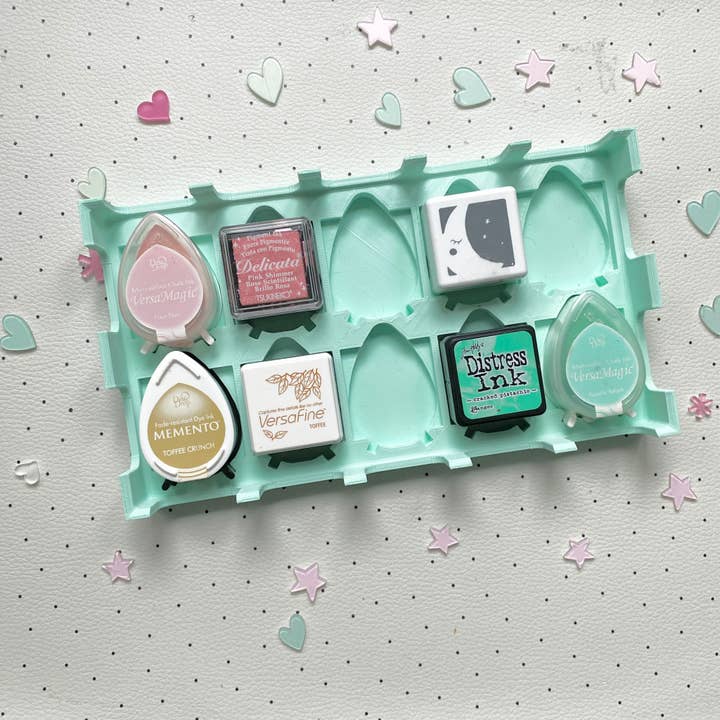 Stapelbare Tintenorganizer-Schale 5 x 2 für den Großhandel von Evyre Scrapbooking