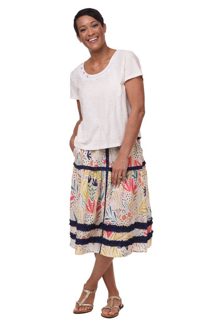 Tulip Clothing – wholesale T-shirt (utan tryck) – Dam – CS101 Knapp T-shirt i Elfenben*1