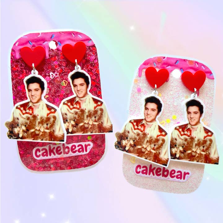 Elvis Presley Teddy Bear Earrings for wholesale by Cakebear