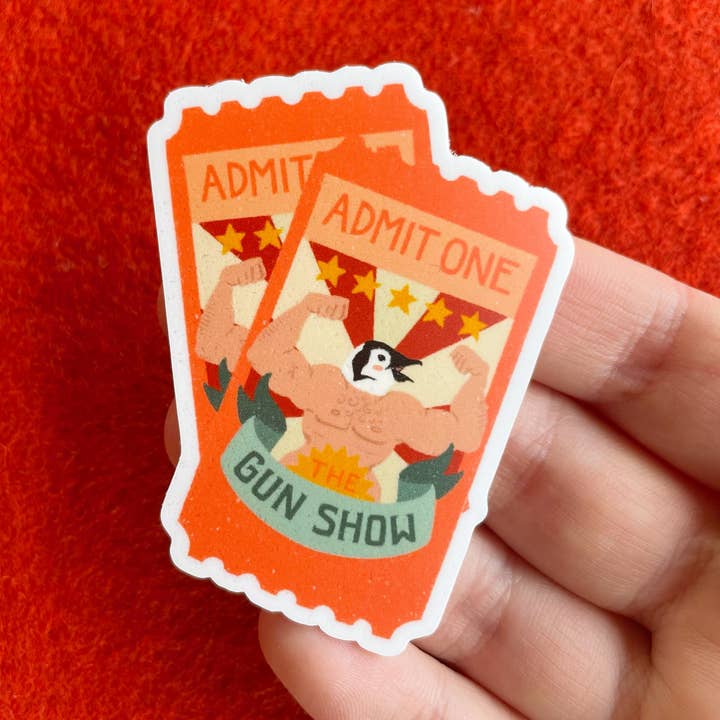 Ashlea Bechaz Illustration - Wholesale Sticker - Vinyl Sticker - Two Tickets to the Gun Show0