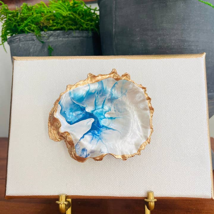 Oyster Artwork, Oyster Canvas for wholesale by Shells by Shea