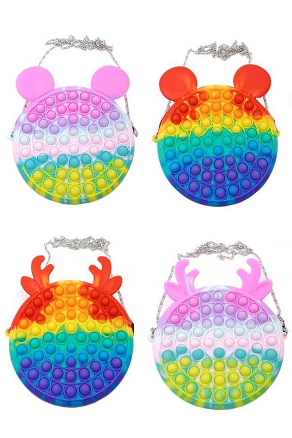 Multi Color Push Pop Fidget Cross Body Bag for wholesale on Faire4