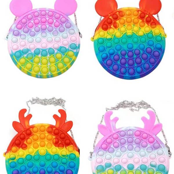 Multi Color Push Pop Fidget Cross Body Bag for wholesale on Faire4