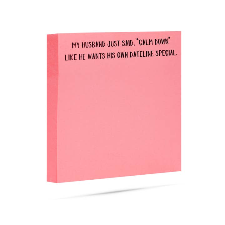 ellembee gift – wholesale Sticky notes – My husband wants his own Dateline special | sticky note pads