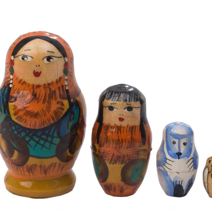 Mini Eskimo Doll 5pc./2" for wholesale by Golden Cockerel