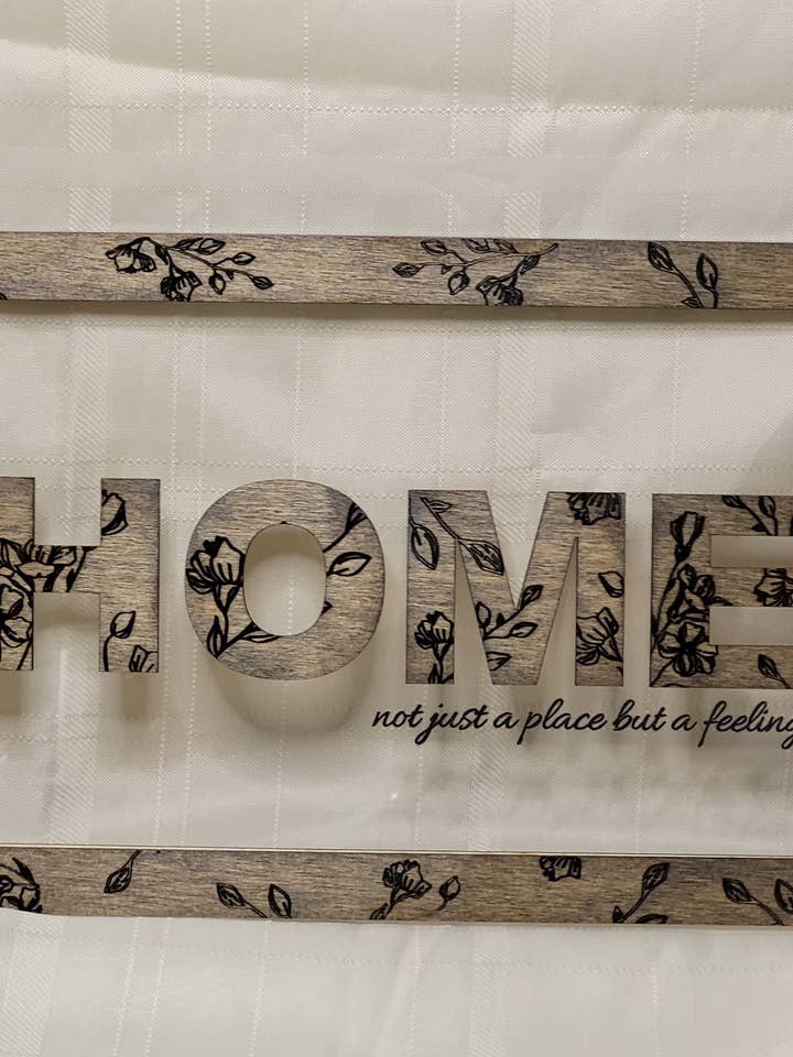 Moldura de cotação para casa, desenhos de flores silvestres, presente para casa nova por atacado de Laser by D.A.M.