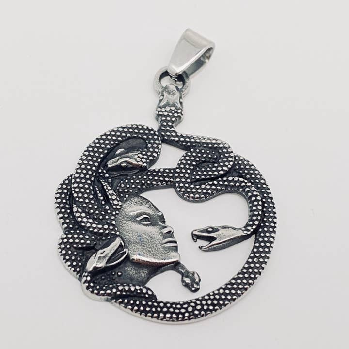 Medusa Snake Stainless Steel Pendant - MJ/MNP for wholesale on Faire1