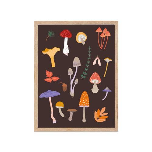 Impression artistique sur les champignons pour la vente par Lili Graffiti