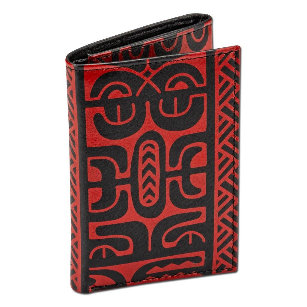 NA KOA - Wholesale Wallet - Men's - SALE French Polynesian tattoo trifold wallet - Art: "Te Atua" by Sulu'ape Pili Mo'o3