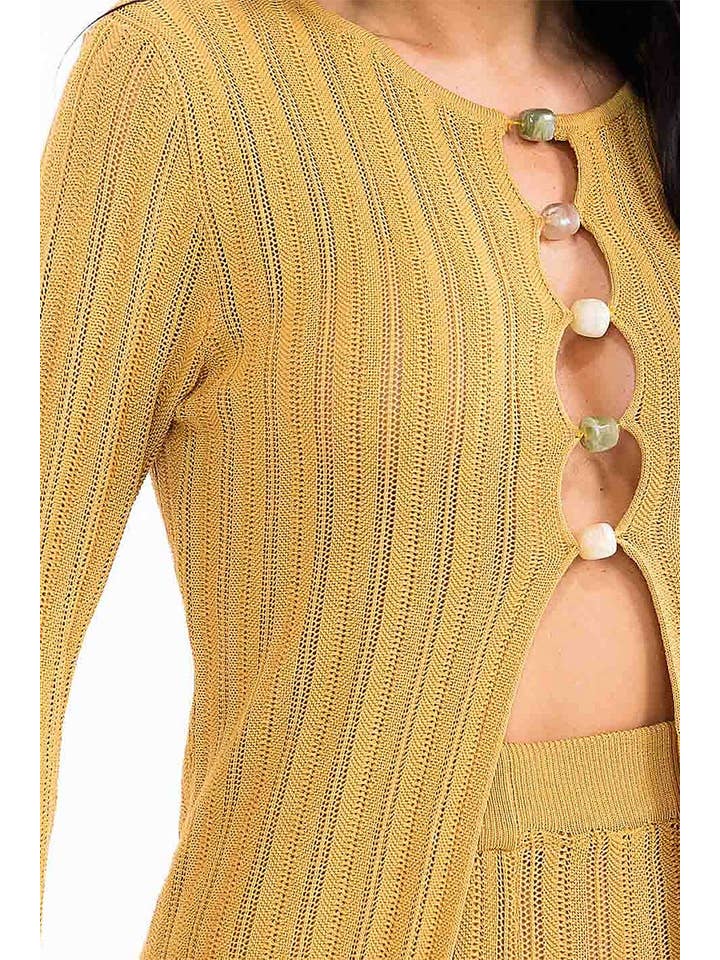 ROUSSEAU - Wholesale Top & pants set (NOT Loungewear) – Women's - LONG SLEEVE TOP & WIDE LEG PANTS KNITTED 2PC. SET7