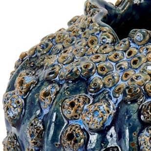 Continental Home - Wholesale Vase - Handmade Indigo Ocean Blue Sea Urchin Vase V250SB 2