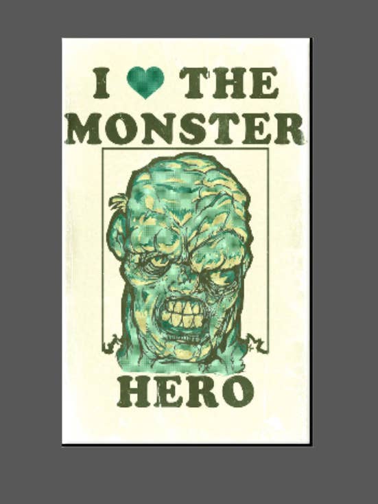 Magnete del film The Toxic Avenger, a forma di pulsante «I Heart The Monster» per la vendita all'ingrosso da parte di Ba Ba Buttons