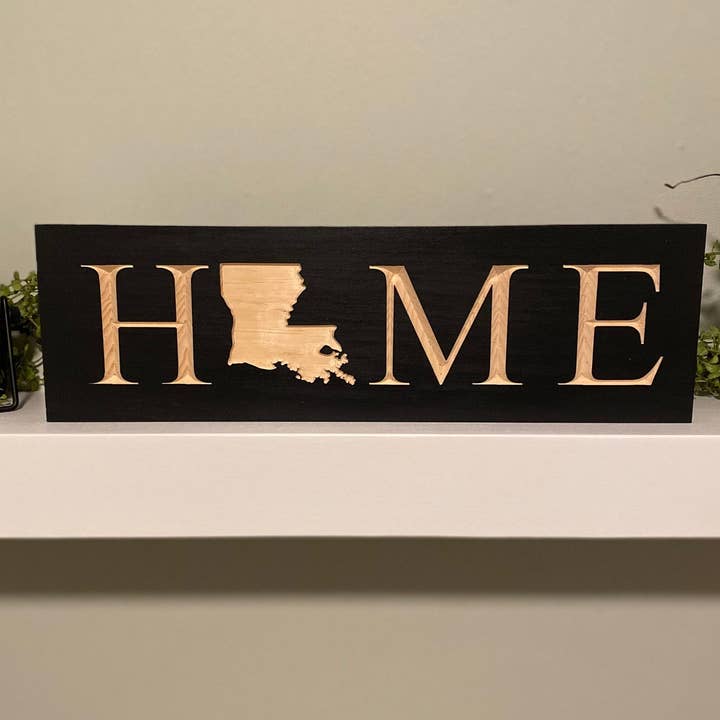 Louisiana “Home” Sign for wholesale by Creative Carpentry of Maine