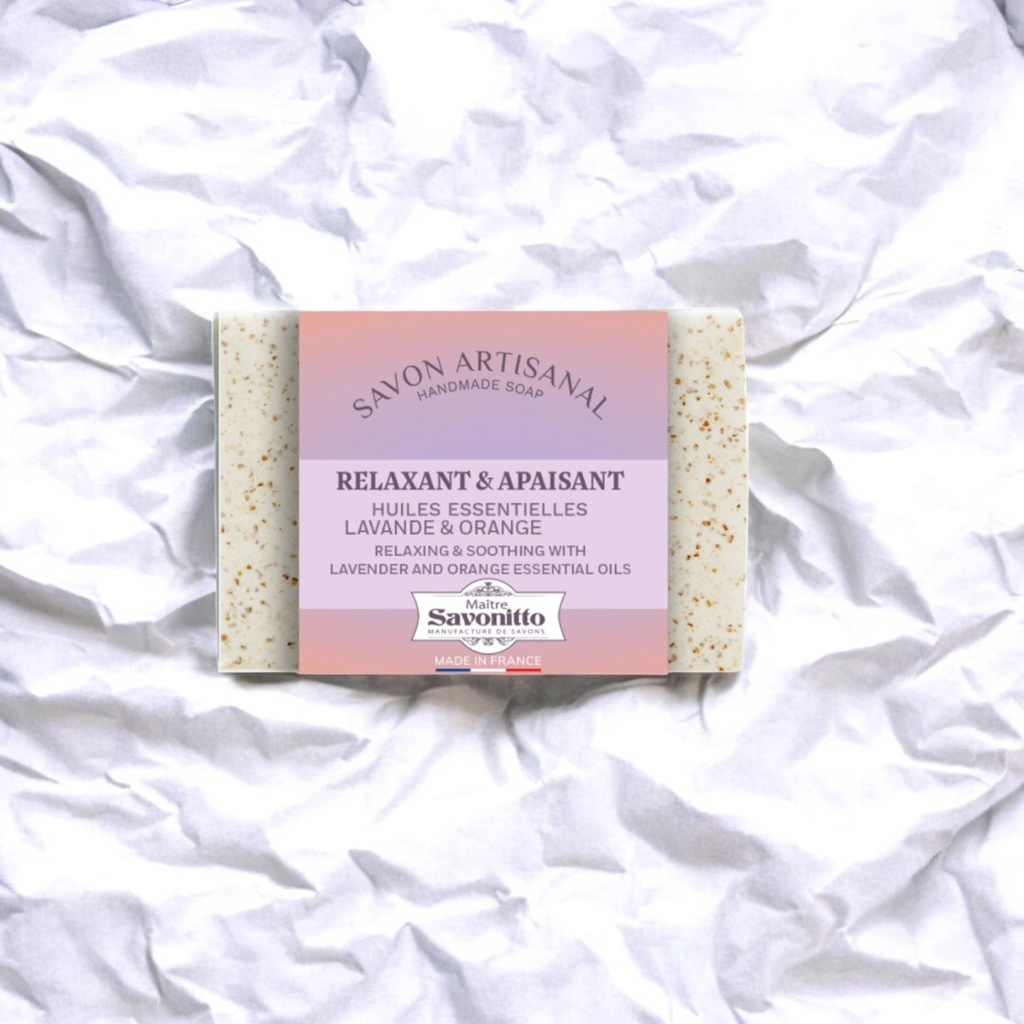 MAITRE SAVONITTO - Wholesale Bar Soap - Relaxing & soothing soap 100g lavender & orange1